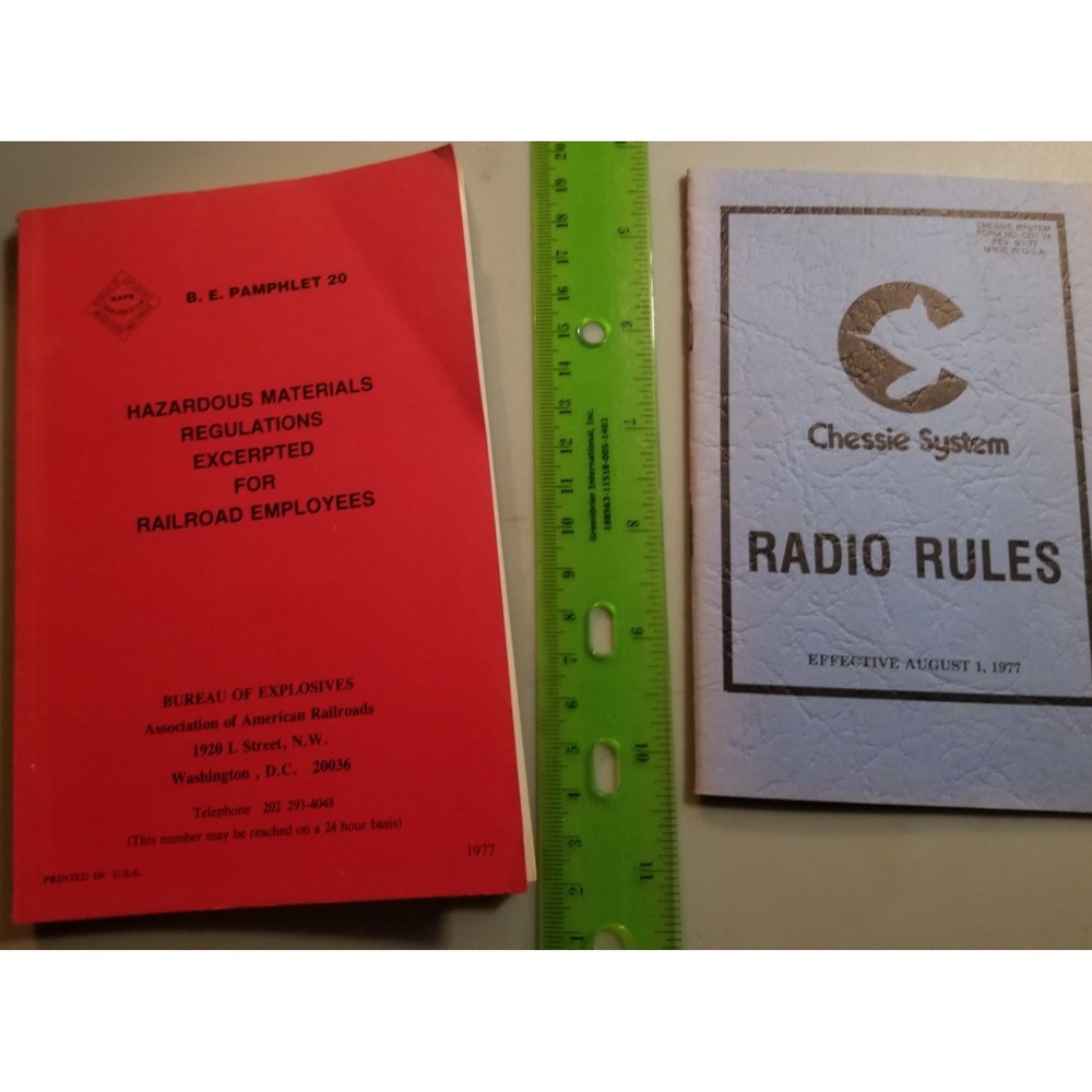 1977 Chessie System Railroad, Radio Rules, Hazardous Material Regs